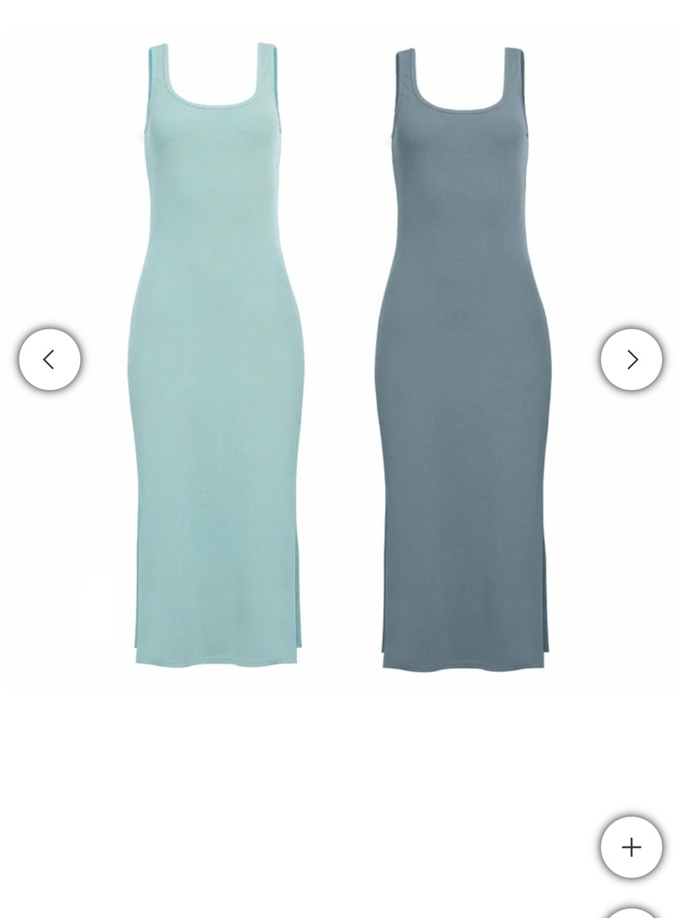 Frank & Oak Sleeveless Ribbed Maxi Dress - Mint Green & Slate